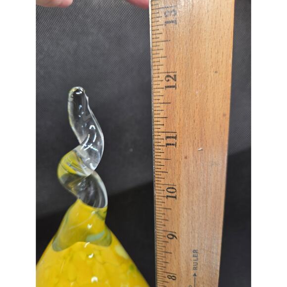 Hand Blown Yellow Murano Authentic Glass Pendant Shade For Lamp 12" - Rare - Picture 7 of 8